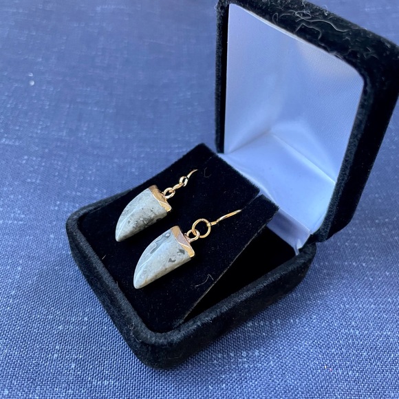 🌻NIB Howlight Gold Dipped Faceted Gemstone Fang Earrings🌻 - Picture 8 of 15